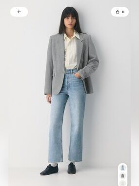 ARITZIA Denim Forum Light Blue Hi-Rise Straight Jeans